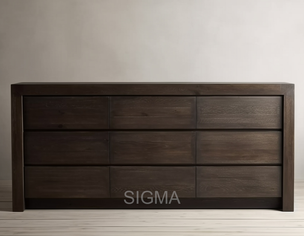 High Quality home Indoor furniture living room furniture Luxury Bedside Table solid wood 9-drawer cabinet