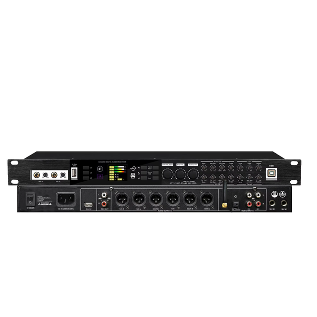 Professional Double Effect Audio Processor Sound System Anti-Howling Front End Device Stage Conference Home Karaoke Rayco PK500