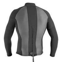 DIVESTAR Atasan Wetsuit Pria Berkualitas Tinggi 3mm Neoprena Tahan Air Anti Angin Pelindung Sinar Matahari untuk Surfing dan Diving dengan Cetakan Depan