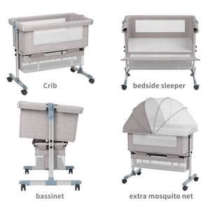 Lit bébé multifonctionnel en métal, côté lit réglable en hauteur pour empêcher le bébé de renverser le <span class=keywords><strong>lait</strong></span> - Product Image 2