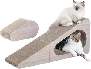 Mèo gãi 2 trong 1 lớn sóng mèo <span class=keywords><strong>scratcher</strong></span> ba mặt sử dụng gãi pad với quả bóng cho mèo trong nhà và mèo con - Product Image 3