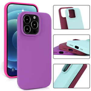 For Apple IPhone X XR XS 11 12 13 14 15 Plus Mini Pro Max Original Silicone Cases With LOGO Cell Phone Cover With Phone Linings