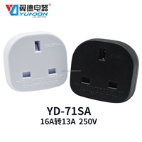 Adaptador de Enchufe de Latón YD-71SA 16A de la UE a Reino Unido, Tipo Schuko F a Tipo G con Obturador de Seguridad BS8546
