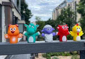 Popular 5 unids/set recuerdo de fiesta lindo goma Montessori PVC Mini marioneta divertida bebé edredón juguete marionetas de dedo para niños - Product Image 2