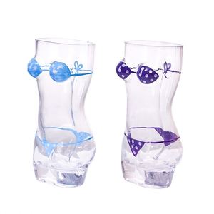 Bikini Human Body Women's Body Hand Painted Glasses Swimwear Long Drink <b>Container</b> Party Tropical Cocktail Beer Glass - Product Image 1