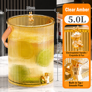 <span class=keywords><strong>Pichet</strong></span> de luxe grande capacité pour eau froide avec robinet, ensemble distributeur de boissons pour fruits et thé, seau portable pour jus de fruits et eau - Product Image 4