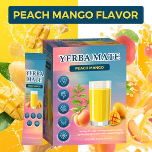 Пакеты быстрого приготовления супер Йерба для чая с персиковым вкусом манго для спокойного повышения энергетической фокусировки, порошок для растворимого чая Yerba Mate - Product Image 2