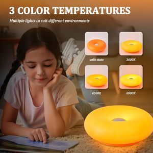 İskandinav Donut Lambası Bauhaus Ortaçağ Masa Lambası Oturma Odası Yemek Odası Yatak Odası Dekorasyonu Mantar Led Masa Lambası - Product Image 4