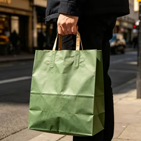 Bolsa de Regalo Ecológica Desechable de Papel Kraft, Servicio de Logotipo Personalizado, Bolsa Resistente para Tiendas, Venta Diaria, Regalos Navideños - Product Image 5