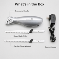Nouveauté 2026 Couteau électrique à lame dentelée portable avec batterie Li-Ion 2000 mAh à longue autonomie pour la découpe de volailles et de pain