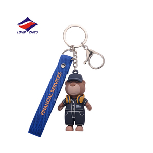 Longzhiyu Tùy Chỉnh 3D Mềm Cao Su <span class=keywords><strong>PVC</strong></span> Keychain Dễ Thương Động Vật Phim Hoạt Hình Túi Mặt Dây Chuyền Vòng Chìa Khóa Nhà Máy OEM Nhà Cung Cấp - Product Image 2