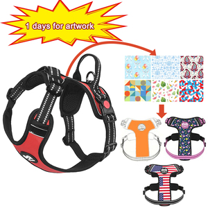 Custom Christmas Reflective Nylon Dog <strong>Harness</strong> Vest Set for Golden Retriever/<strong>Labrador</strong> No Pull Dog Strap <strong>Harness</strong> - Product Image 6