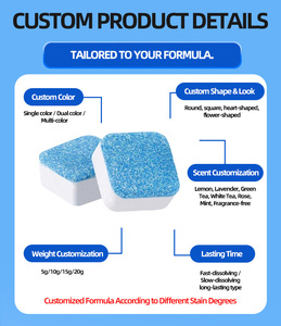 Effervescent Tabs for Washing Machine <strong>Cleaner</strong> Remove Pet Hair <strong>Limescale</strong> Odor Eco OEM CE RoHS Certified Tablets - Product Image 5