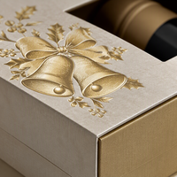 Scatola Regalo di Lusso per Vino Personalizzata Eco-Friendly OEM ODM in Cartone con Manico in Corda Finestra a Finissima Griglia Goffratura UV