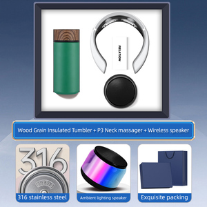 Coffret <span class=keywords><strong>Cadeau</strong></span> d'Affaires Premium : Bouteille Isotherme 300ml, Masseur Cervical et Haut-Parleur – Idéal pour le Personnel d'Entreprise, les Voyages et la Détente - Product Image 2