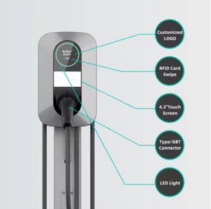 Nuova Stazione di Ricarica Portatile per Veicoli Elettrici AC da 22KW 11Kw 7Kw, <span class=keywords><strong>Wallbox</strong></span> per Ricarica Rapida 32A 16A, Corrente Nominale IP55 5m - Product Image 3