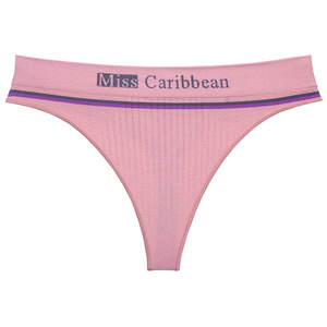 Mujeres Sexy Deportes Fitness Carta Raya Bragas <span class=keywords><strong>Tanga</strong></span> Ropa interior Sin costuras Cintura alta Sexy Calzoncillos Tangas - Product Image 4