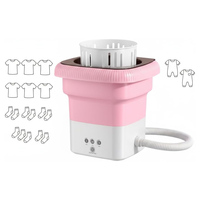 Mini Lave-linge Électrique Portable Pliable à Chargement Frontal Entièrement Automatique Capacité 4,6-5,5 kg Classe Énergétique Économe en Énergie Manuel