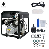 Compresseur d'air PCP TUXING avec accessoires gratuits, arrêt automatique 2200W, 40L/min, 110v/220v, pour bouteilles de plongée, double cylindre, chasse, paintball