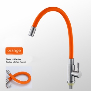 Grifo-<span class=keywords><strong>Cuello</strong></span> <span class=keywords><strong>de</strong></span> silicona Flexible para Cocina, Grifo giratorio colorido <span class=keywords><strong>de</strong></span> cualquier dirección <span class=keywords><strong>de</strong></span> acero inoxidable, un solo frío, embalaje <span class=keywords><strong>de</strong></span> ampolla - Product Image 1