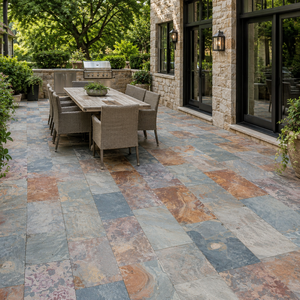 Tuile de pierre d'ardoise rouille naturelle cultivée Unionstone de haute qualité pour pavés extérieurs et piscines - Product Image 5