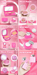 Ensemble de <span class=keywords><strong>maquillage</strong></span> pour enfants, <span class=keywords><strong>jouet</strong></span> de simulation, cosmétiques factices non toxiques avec rouge à lèvres, miroir, pinceaux, pince à cheveux, cadeau pour fille de 3 ans et plus - Product Image 4
