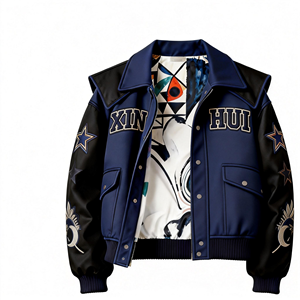 Chaqueta Varsity de Lujo Personalizada para Hombre, Chaqueta Letterman con Logotipo Bordado, Chaqueta Bomber con Parches, Ropa Urbana de Alta Calidad - Product Image 3
