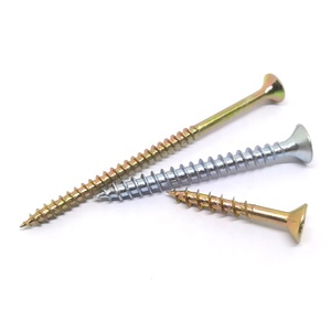 Tornillo de cabeza plana doble pozi Chapado en zinc din 7505, amarillo y blanco - Product Image 3
