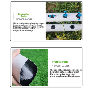 Tuyau PVC plat DaringFish de 2 pouces, durable, pré-percé, 100 m, flexible, argenté, pour irrigation agricole goutte à goutte - Product Image 5