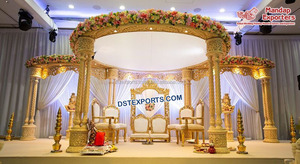 Awesome Wooden Manavarai Wedding Mandap UK Indoor South Wedding Wooden Manavarai Mandap Srilankan Wedding Wooden Mandap Usa - Product Image 3