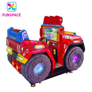 Funspace Indoor Amusement Swing Machine Fibre de verre Jeu de course vidéo <span class=keywords><strong>pour</strong></span> enfants Simulateur de voiture dynamique Machine de jeu de conduite - Product Image 2
