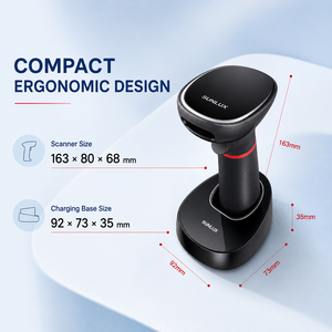 เครื่องสแกนบาร์โค้ดไร้สาย SUNLUX CMOS 1D 2D แบบพกพา ขนาดกะทัดรัด ออกแบบตามหลักสรีรศาสตร์ สำหรับการชำระเงินผ่านมือถือในร้านค้าปลีก - Product Image 1