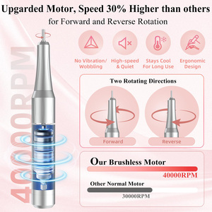 2-in-1 Nail Dust Collector & Electric Nail Drill <b>File</b>,Cordless Nail Machine with Stepless Speed Forward Reverse for Home Salon - Product Image 2