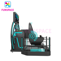 Funspace VR Precio de Fábrica 9D 360 VR Juegos de Video Interactivos Arcade Realidad Virtual 2 Jugadores Silla VR 9D Simulador de Movimiento