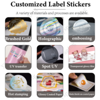 Impression de logo personnalisée, autocollants en papier kraft et feuille d'or sur rouleaux pour emballage cadeau - Marque OEM/ODM
