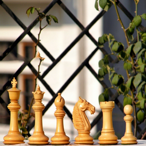 Luxury Handmade Solid Wood Chess Set with Boxwood & African Padauk Pieces-Decorative Board Game for Family <b>Entertainment</b> - Product Image 1