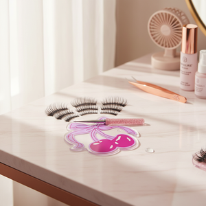 แผ่นอะคริลิคสำหรับต่อขนตาคุณภาพสูง ทนทาน ดีไซน์มินิมอลลายการ์ตูน ตัดด้วยเลเซอร์ พร้อมแม่เหล็ก - Product Image 3