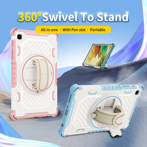 Custodia Protettiva Antiurto 2in1 con Supporto Girevole a 360° per Samsung <span class=keywords><strong>Galaxy</strong></span> <span class=keywords><strong>Tab</strong></span> <span class=keywords><strong>A7</strong></span> <span class=keywords><strong>Lite</strong></span> 8.7 <span class=keywords><strong>T220</strong></span> - Product Image 2