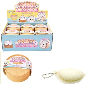 Juguete Blandito de Simulación de Comida de 5.5CM, Juguete Antiestrés de Bollo al Vapor Kawaii, Juguetes para Apretar de Material TPR que se Levantan - Product Image 1