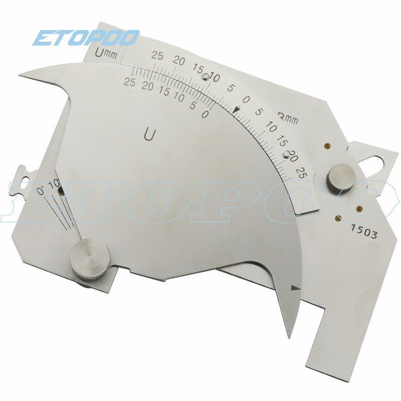 WGU-8M stainless steel Welding Seam gauge vernier caliper weld inspection tool weld angle ruler