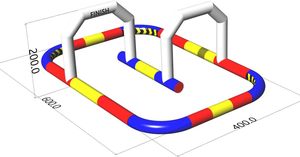 Pista Gonfiabile Personalizzata per Eventi di Go-Kart, Sistema di Barriere Gonfiabili Modulari per Uso Commerciale - Product Image 3
