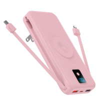 Chargeur portable Type-C 20W, chargeur rapide 18W, câble intégré, batterie externe haute capacité 10000mAh, blocs d'alimentation