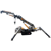 3 tonnes 5 tonnes Crawler Long Boom Spider Crane With Fly Jib