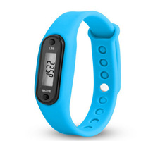 Podomètre intelligent étanche, bracelet de sport électronique en silicone avec affichage numérique de 1 pouce, chronométrage, calories, kilomètres