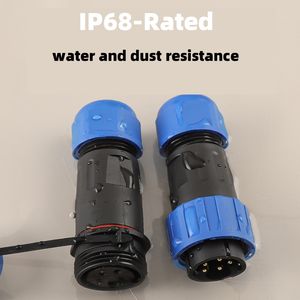 ชุดขั้วต่อการบิน LD แบบไม่ต้องบัดกรี IP68 ชุด 2/3/4/5/6/7/9 พิน แบบตัวผู้/ตัวเมีย พร้อมปลั๊กเกลียว |   กระแสไฟสูงสำหรับเครื่องจักร - Product Image 4