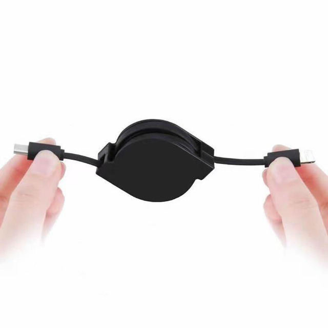 Retractable PD 60W USB C to USB C Data Cable, Notebook Fast Charging Cord Compatible with Type C Phone Switch Tablets and More