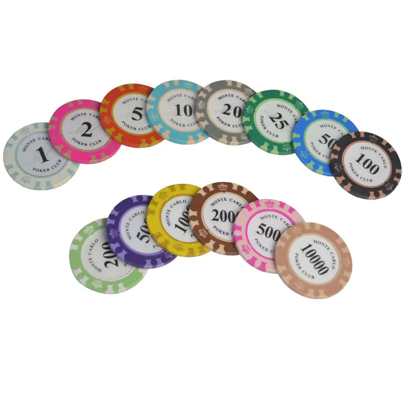 Di Vendita caldo Gioco D'azzardo Poker Rotondo Chips Sticker Roulette del Casinò di Clay Poker Chips