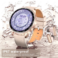 Jam Tangan Pintar LIGE BWT97 dengan Earbud untuk Pria Wanita, Pemutar Musik, Smartwatch IOS Android 2-in-1 Headset Tahan Air, Earphone Fitness