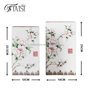 Florero con forma <span class=keywords><strong>de</strong></span> <span class=keywords><strong>libro</strong></span> pintado a mano V290, jarrón <span class=keywords><strong>de</strong></span> mesa <span class=keywords><strong>de</strong></span> porcelana <span class=keywords><strong>de</strong></span> cerámica tradicional china para el hogar - Product Image 6