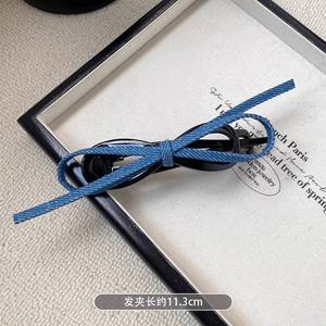 Accessoires pour cheveux de style français, design élégant et simple, nœud pour queue de cheval, pince banane - Product Image 6